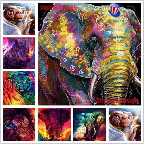 5d diamond painting full Elephant 5d diamond embroidery full square/round animal lion beaded embroidery christmas decortion