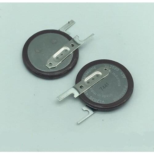 2pcs/lot Panasonic VL2020/VCN 3V Car Key Fobs with 2 pins Rechargeable Lithium Battery Button Coin Batteries Cell for BMW VL2020