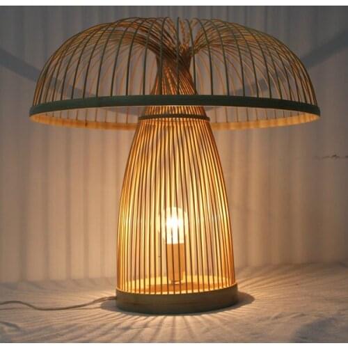 Bamboo personalized table lamps handmade creative bedroom bedside living room decoration clothing decoration lighting ZA zb8