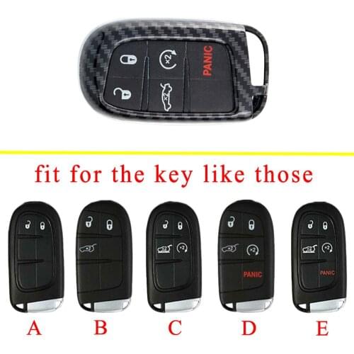 Key Case Bag Shell Holder Fit For Jeep Cherokee Compass Chrysler 300C Dodge Charger Journey Smart 2/3/4/5 Button Accessories