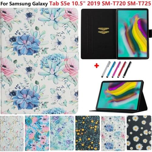 Case For Samsung Galaxy Tab S5E 10.5 SM-T720 SM-T725 Cover Folio Tablet Stand For Samsung S5E 10.5'' T720 T725 Flip Cover +Pen