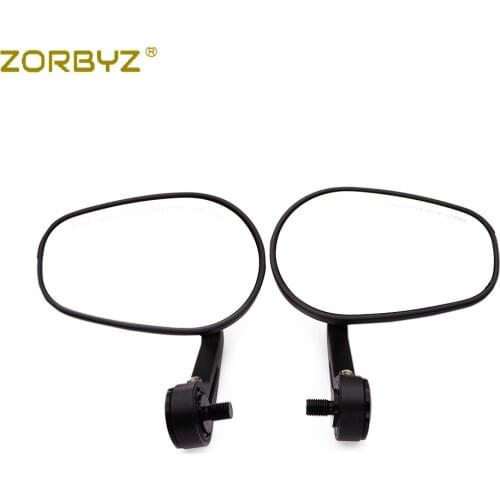 ZORBYZ Motorcycle Black Oval Handle Bar End Rearview Side Mirror 10mm Thread Inside Mount For Mondial Aprilia HPS 125 300 CR150
