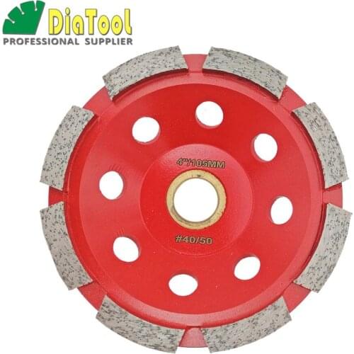 DIATOOL 4inch Diamond Single Row Cup Wheel For Concrete, Grinding Disc, Diamond Grinding Wheel, Diameter 100mm Bore 22.23mm