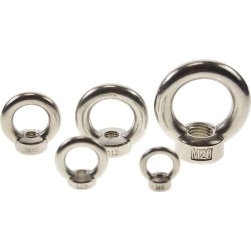 M6/M8/M10/M12/M16/M20 304 Stainless Steel Lifting Eyes Nuts Boat Marine Grade
