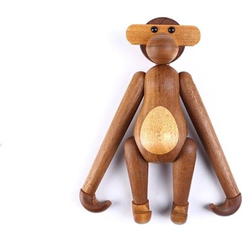 Interesting Wooden Monkey Ornaments Handmade In Nordic Danish Style Ornaments For Home Statues Sculptures Figurines For Interior