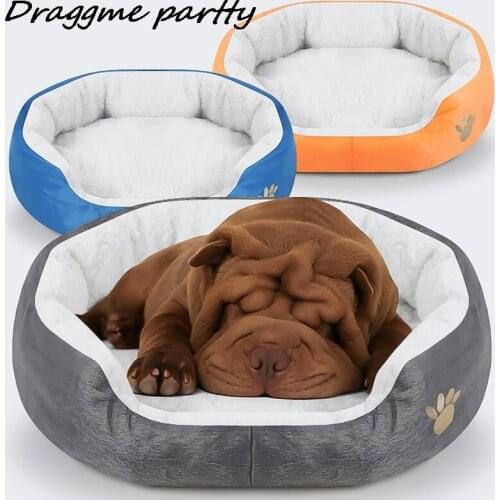 Pet Dog Cashmere Bed Warming Small Dog House Soft Nest Cat Beds Rest Fall Winter Warm Kennel For Cat Puppy Supplies