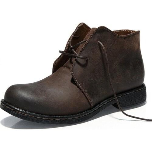 ELi GEDI Classic Martin boots mens boots spring and autumn leather shoes leather work boots ankle boots SIZE38-44 fashion wild