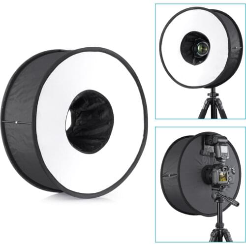 Ring Softbox Difuser Macro Shoot Soft box Foldable SpeedLite Flash light 45cm for DSLR Camera Canon Nikon SB910 / SB900 / SB800