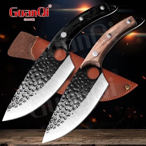 6"Handmade Forged Boning Knifes Meat Cleaver Hunting Knife Full Tang High-carbon Clad Steel Butcher Cleaver Knives Boning Knives