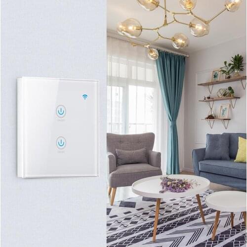 Mini EU WiFi Smart Wall Touch Light Dimmer Switch Smart Life/Tuya APP Remote Voice Control Work With Alexa & Google Home