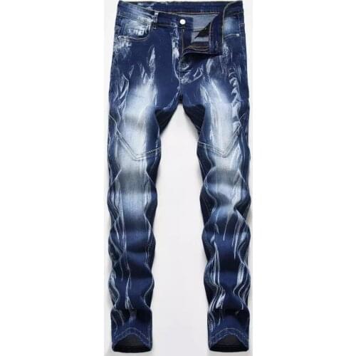 2020 New Men Fashion Casual Straight Jeans High Quality Denim Jeans Hombre Pants Motorcycle Slim Fit Trouser For Men