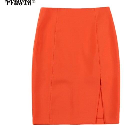 New All-match Womens Professional Wear A-line Skirt High Waist Slim Slimming One Step Package Hip Skirt Office High Quality