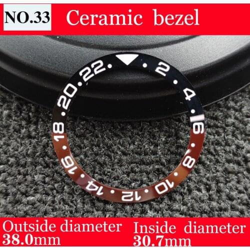 38mm 2021 New Style Advanced Engraved Ceramic Bezel Suitable For 40mm Case Accessories