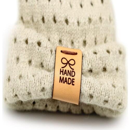 Personalized Knitting Labels - Custom Leather Labels, Personalized Logo Labels Tags, garment labels,Folding Leather Label Pack