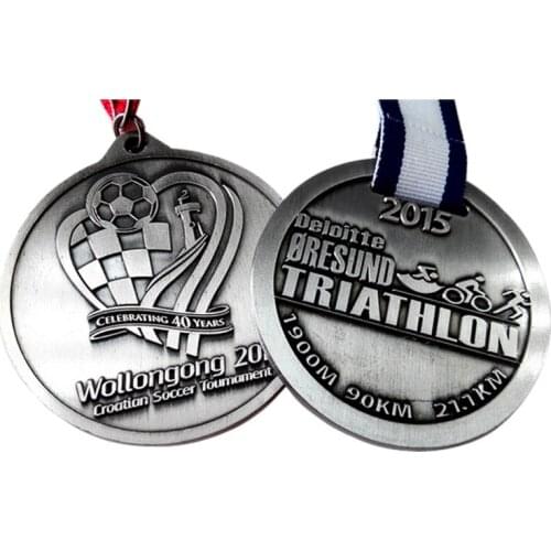 Supply Metal Medallion Without Enamel Custom Triathlon Sport Medal k200218