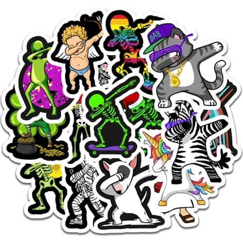 16Pcs Hip-hop Cool Moves Sticker Waterproof Suitcase Bike Motorcycle Helmet Car Styling Accessories Stickers