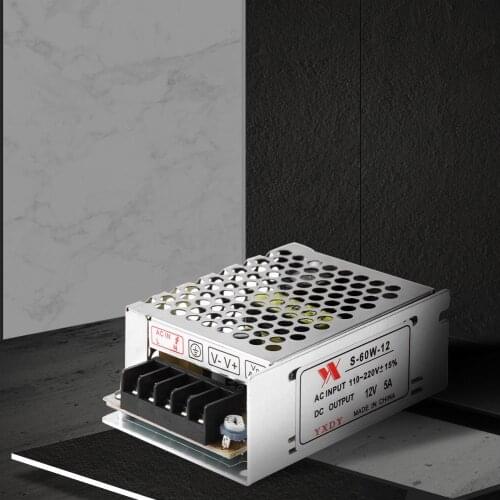 DC 12V 5A 60W Lighting Transformer LED Driver Switch Power Supply Adapter Stabilizers Voltage Regulators for LED Strip Light