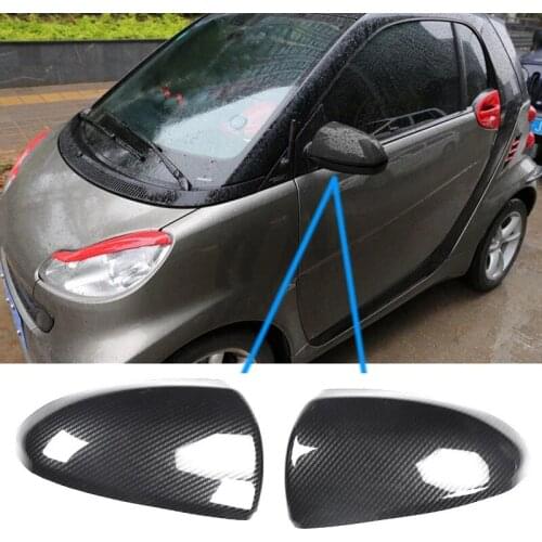 Carbon Fiber Car Rearview Mirror Cover Mirror Shell Accessories for Smart Fortwo 451 2008-2014