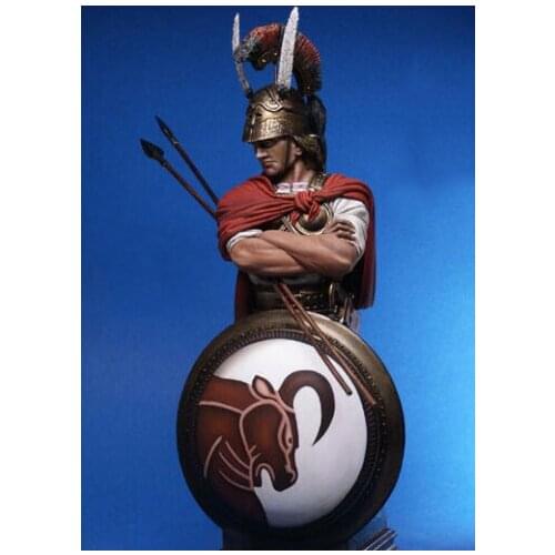 Unassambled 1/9 ancient stand warrior with shield BUST Resin figure miniature model kits Unpainted