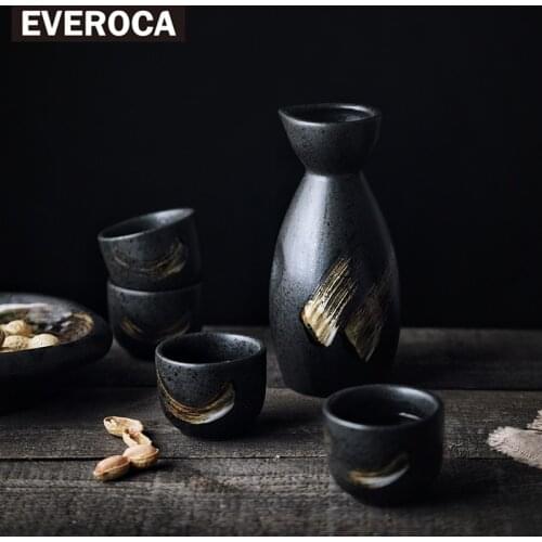 Japanese Style Bar Ceramic Wine Set White Wine Yellow Wine Glass Small Wine Glass Creative Hip Flask Household Cup Set