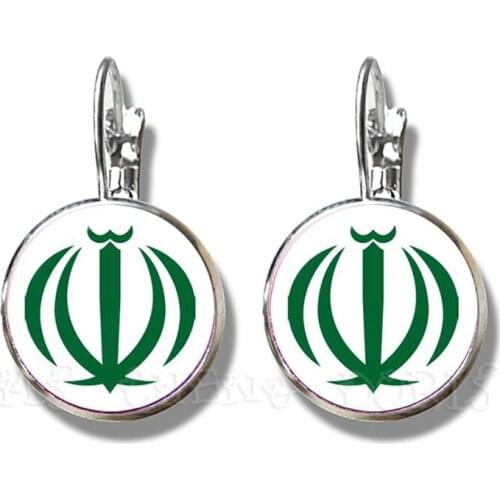 Allah Earrings Arabic Muslim 16mm Glass Dome Cabochon Stud Earrings For Women Religious Islam Islamic Jewelry Gift For Ramadan