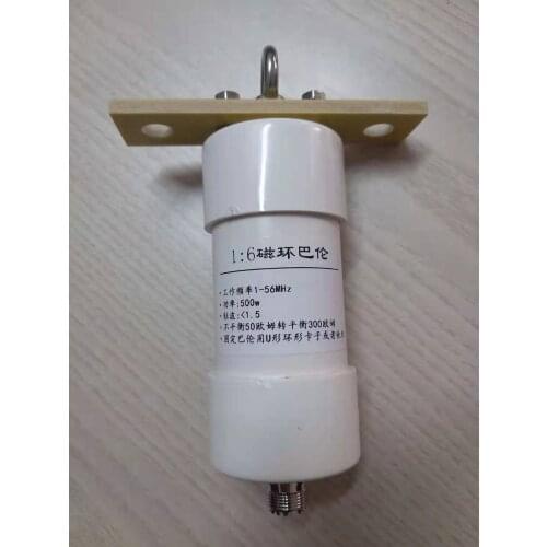 1:6 Balun 500W 304 stainless steel ring shortwave single sideband radio 50 ohm to 300 ohm
