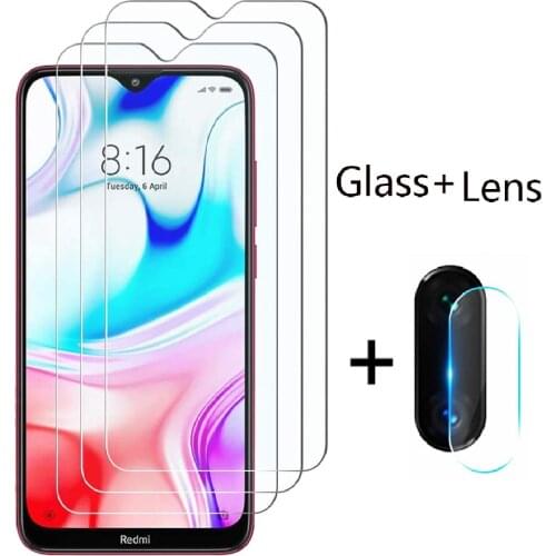 2-in-1 Camera + Tempered Glass For Xiaomi Redmi 8A Pro Screen Protector Glass On Redmi 8 8A protective Glass