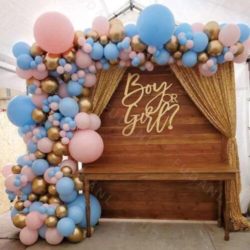 202pcs Blue Baby Pink Arch Garland Kit Latex Balloons Set DIY Baby Shower Birthday Wedding Party Background Decoration Globos