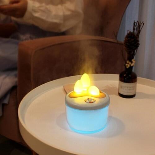 350ML Portable Electric Air Humidifier Electric Air Humidifier USB Rechargeable Car Home Silent Humidifier with Colorful Light