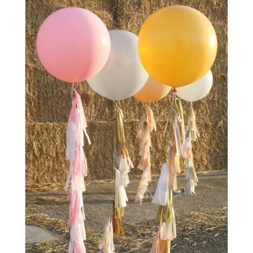 500 pcs/lot 36 inch giant latex ballons and 2500 pcs tissue paper tassels for wedding birthday Christmas party Big balloons