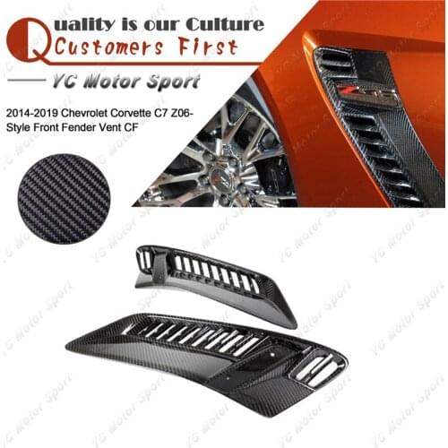Car Accessories Carbon Fiber Front Fender Vent Fit For 2014-2019 Corvette C7 Z06-Style Front Fender Vent Intake