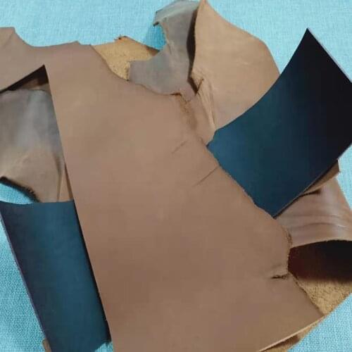 Free Leather Scrapes - Pay only Shipping- 1 lb(about 0.5kg) 1.5mm-2.0mm Mix Color crazy horse leather raw material DIY cowhide