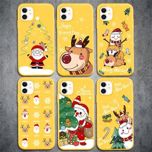 Lovebay For iPhone 11 Christmas Soft Case For iPhone 11 Pro Max XS Max XR X 7 8 6 6s Plus 5 5s SE 2020 Cute Elk Snowman Fundas