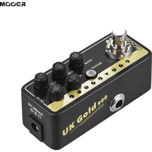 MOOER MICRO PREAMP Series 002 UK Gold British Crunch Digital Preamp Preamplifier Guitar Effect Pedal True Bypass