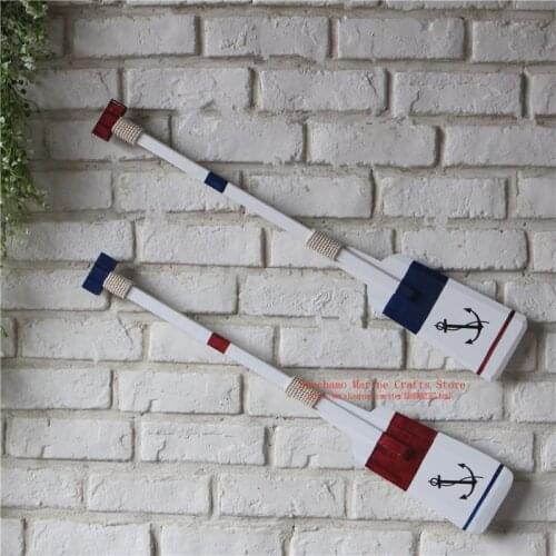 Mediterranean style jewelry Home Furnishing 1 place layout wooden ship paddle decorative paste