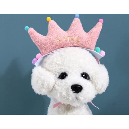 Pet Birthday Party Crown Cat Dog Headdress Decoration Shooting Props Handmade Hat Princess Cat Hat