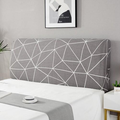 Nordic Bed Headboard Cover Geometric Printed Cover Elastic Floral Bed Head Cover All-inclusive Bed Headboard Dustproof Protector