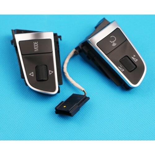 Pair Chrome 4-spoke Multifunctional Steering Wheel Button Switch For Audi A6 C6 A4 B8 Q5 A3 A5 A8 Q7