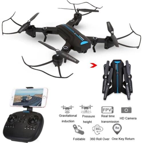 EBOYU A6W / A6 2.4Ghz 2.0MP Wide Angle Selfie Drones Foldable RC Quadcopter Wifi FPV RC Drone Altitude Hold 3D Flips Roll RTF