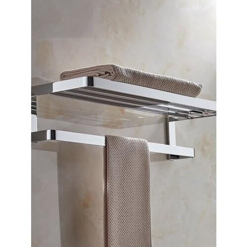 Chrome Bathroom Accessories Set 304 Stainless Steel Toilet Paper Holder Brush Holder Towel Rack Robe Hook Towel Bar Wall Mounted