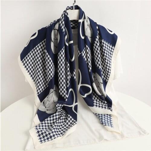 New Ladies Hair Wrap Print Twill Hijab Neckerchief Female Headband Square Scarf For Women Headscarf Shawl Foulard Bandana 2021