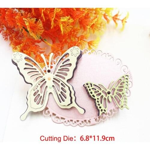 2020 New Arrival two butterflies Stitched Metal Cutting Die DIY Scrapbooking Craft Embossing Making Stencil Template