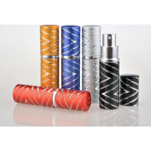 Wholesale 10 ml Portable Fashion Aluminum Perfume Bottle With Mini Atomizer, Empty Cosmetic Container