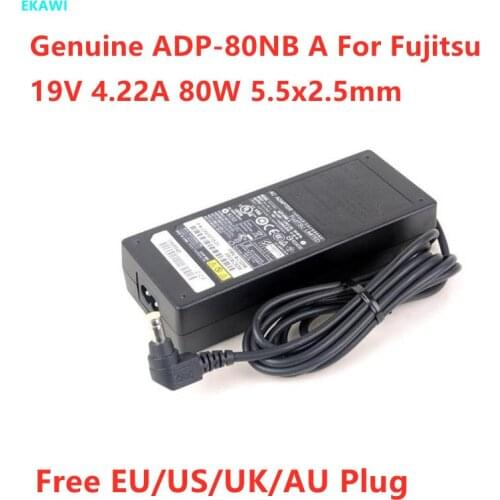 Genuine 19V 4.22A 80W ADP-80NB A Power Supply AC Adapter For Fujitsu FMV Lifebook AH531 AH550 B6220 AH532 AH522 Laptop Charger