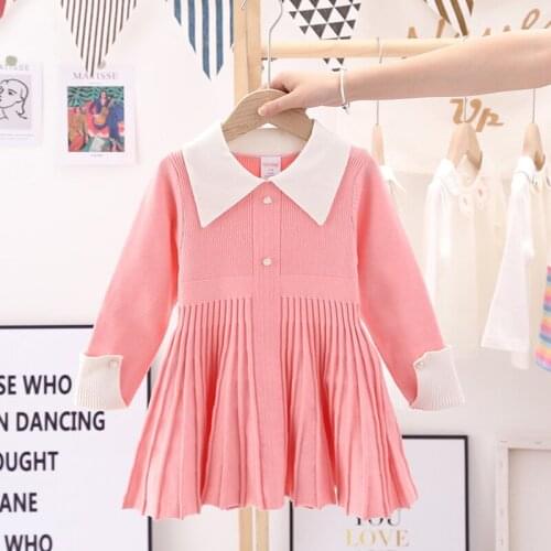 2021 Autumn Baby Toddler Girls Dress Childrens Clothing School Girls Princess Pleated Skirt For Kids Clothes Childrens Outfits