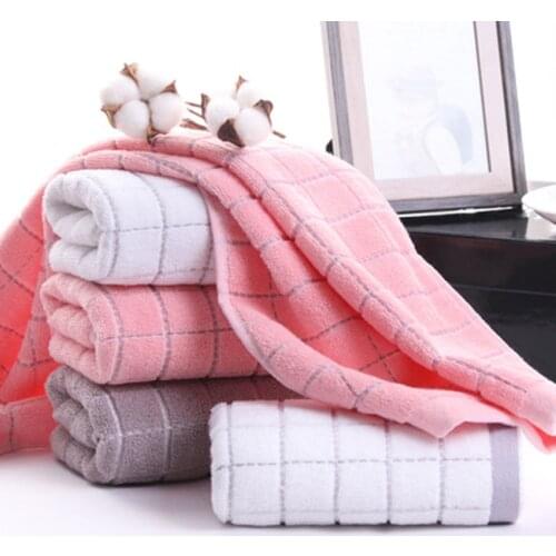 Plaid 100% Cotton Kitchen Hair Hand Hotel Beach Spa Bath Face Towel Thick Soft For Adults Kids Home asciugamani handdoeken