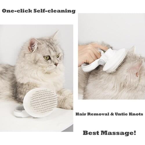 Comb For Cats Pet Grooming Brush Metal Dog Comb Remove Hairs Cat And Dogs Brush For Dogs Pet Hair Remover Cat Accessories M006-S