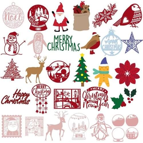 Christmas Series Santa Clause Snowflake Metal Cutting Dies For Scrapbooking Craft Die Embossing Stencil Cut Card Making