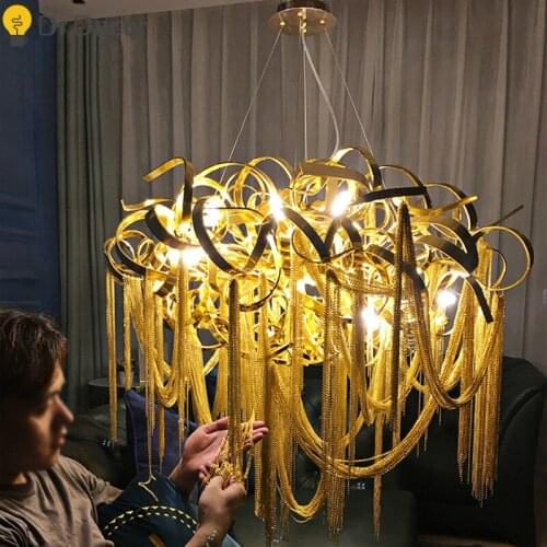 Modern Luxury Gold Chandelier Lighting Living Room Dining Room Home Decoration LED Chandeliers Lamp Kitchen Hotel Hanging Lamps