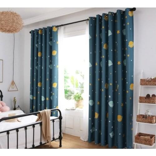 Blackout Curtain Universe Star Bedroom Curtains Thermal Window Printing Curtains For The Living Room Housing Curtains Children
